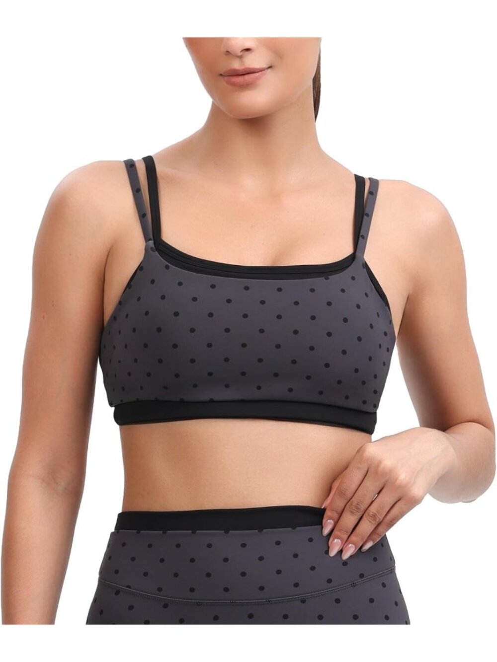 High-Impact Layered Sports Bra for Activewear, Fitness, Gym, and Workouts
